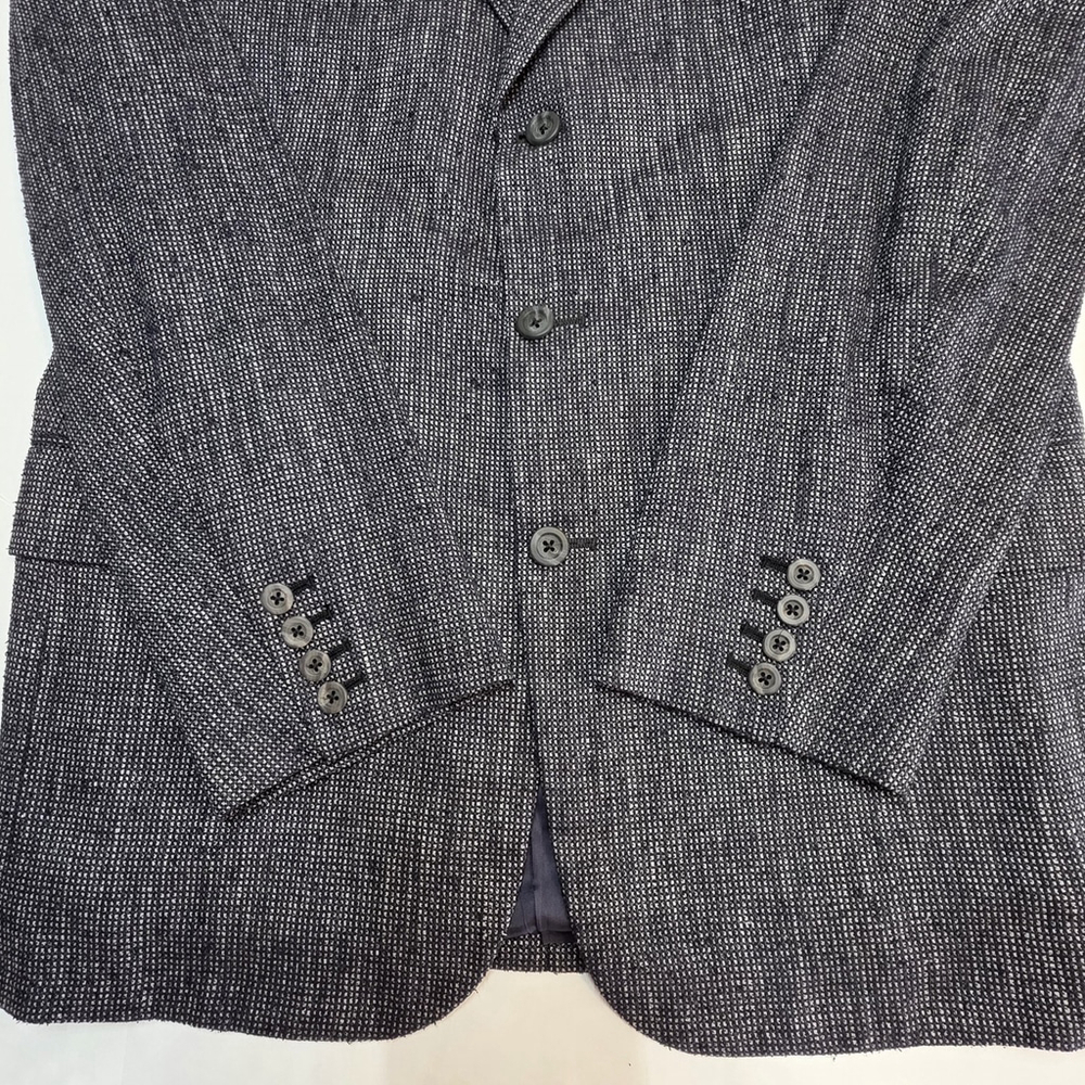 Americana Heritage H. Freeman & Son Wool Tweed Blazer Men 46R Navy Gray Textured - Picture 9 of 16